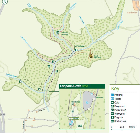 Cardinham Woods Map