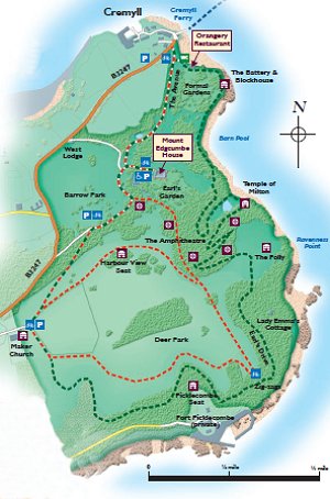 Mount Edgcumbe Map