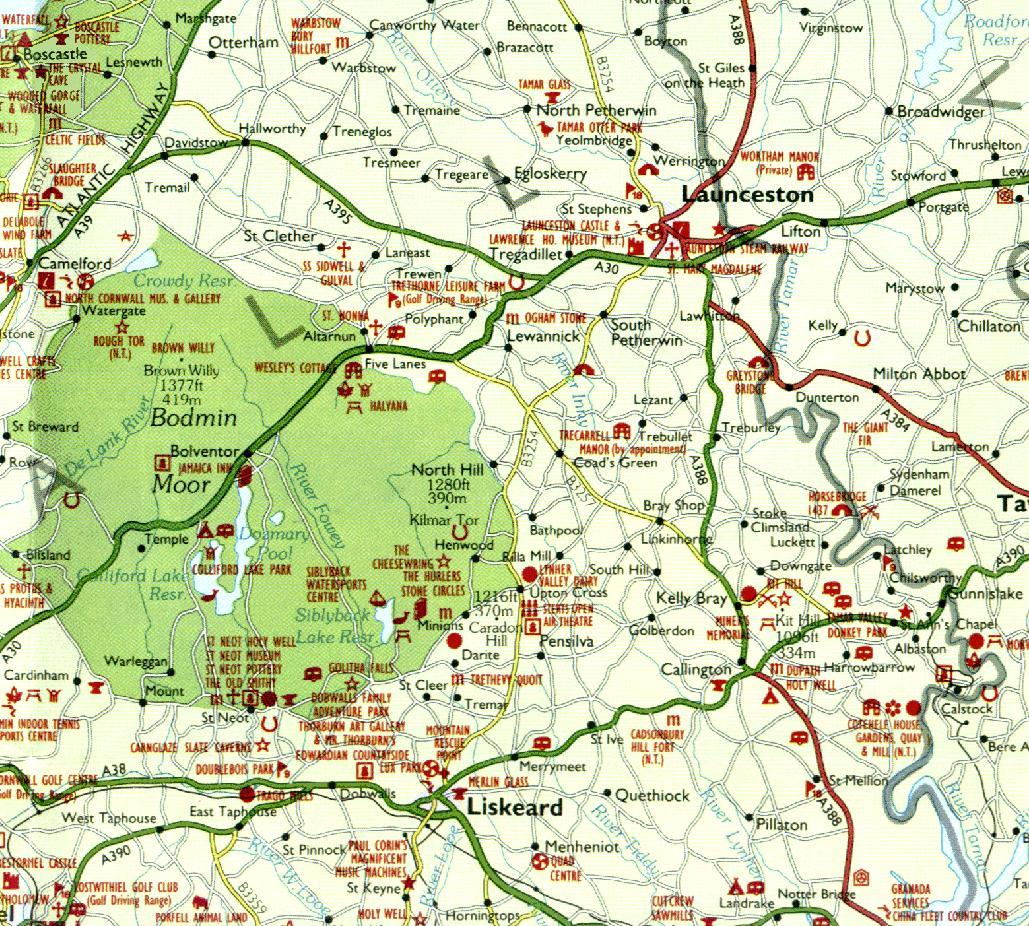 North Cornwall East Map