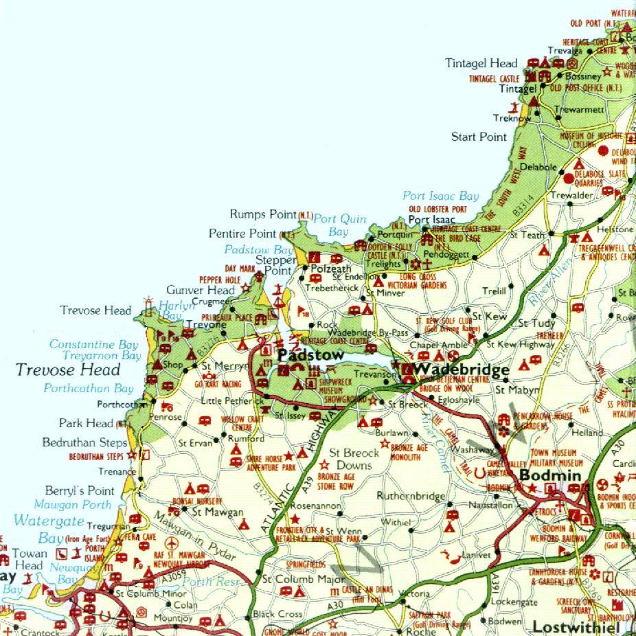 North Cornwall West Map