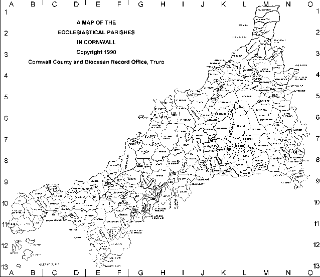 Cornish Parishes: Click to Enlarge